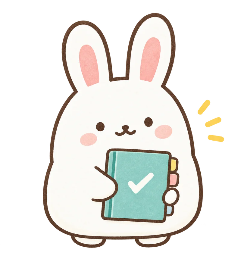 比較帳を抱えた、うさぎの案内役「くらみみ」